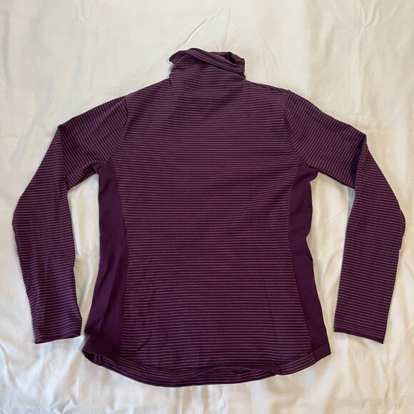 Duluth Trading Company Purple Stripe Turtleneck Long Sleeve | Size M - Picture 5 of 5